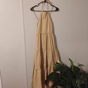 Gap Elegant Khaki/Tan Maxi Dress